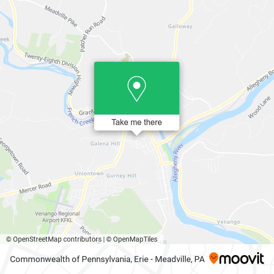 Mapa de Commonwealth of Pennsylvania
