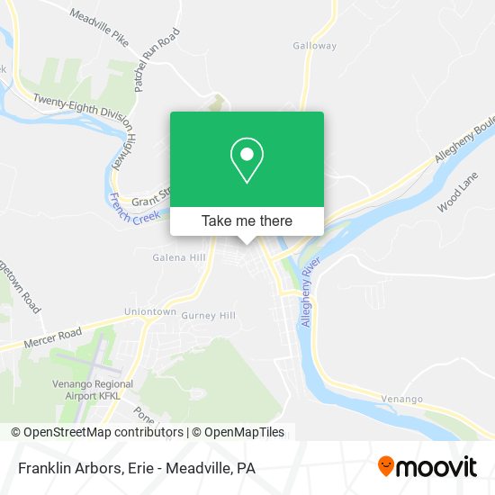 Mapa de Franklin Arbors