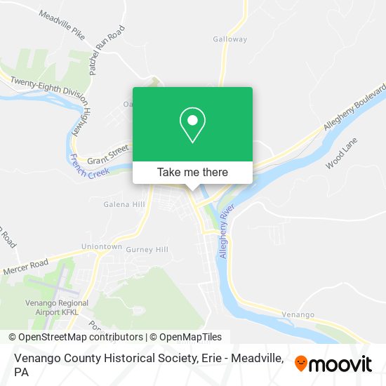 Mapa de Venango County Historical Society