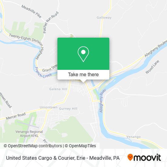 Mapa de United States Cargo & Courier