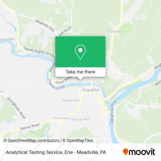 Analytical Testing Service map
