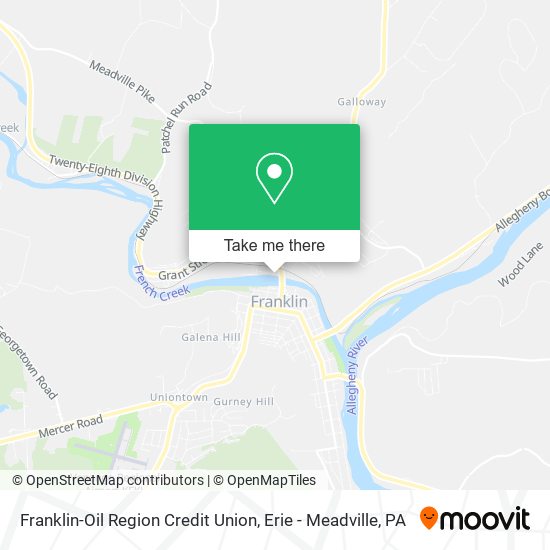 Mapa de Franklin-Oil Region Credit Union