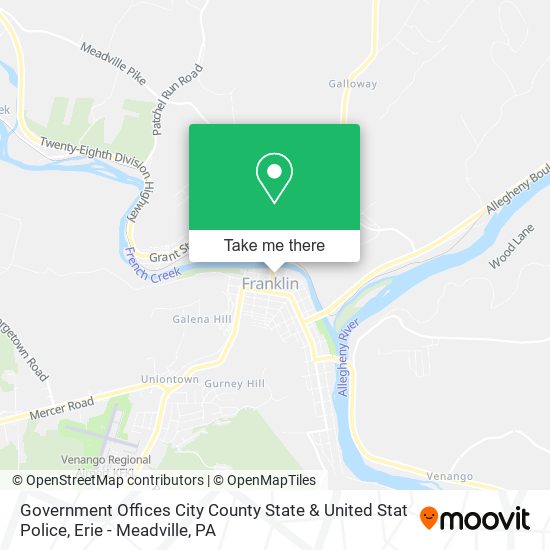 Government Offices City County State & United Stat Police map