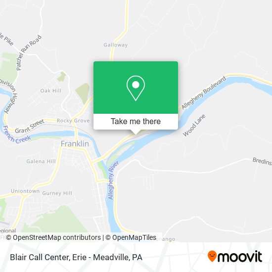 Blair Call Center map