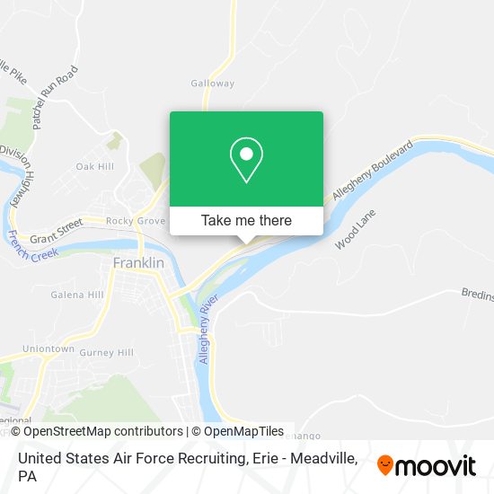 United States Air Force Recruiting map