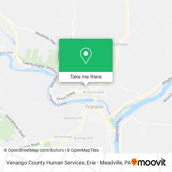 Venango County Human Services map