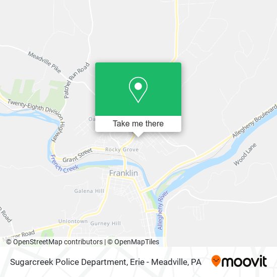 Sugarcreek Police Department map