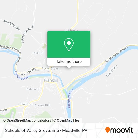 Schools of Valley Grove map