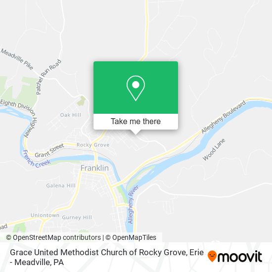 Grace United Methodist Church of Rocky Grove map