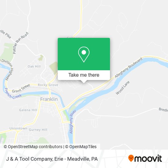 J & A Tool Company map