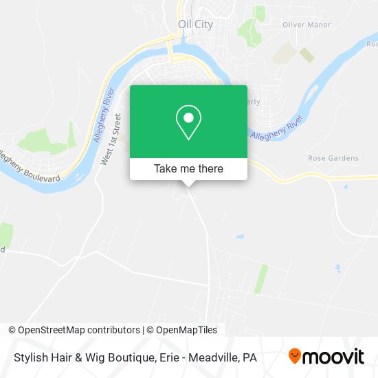 Mapa de Stylish Hair & Wig Boutique