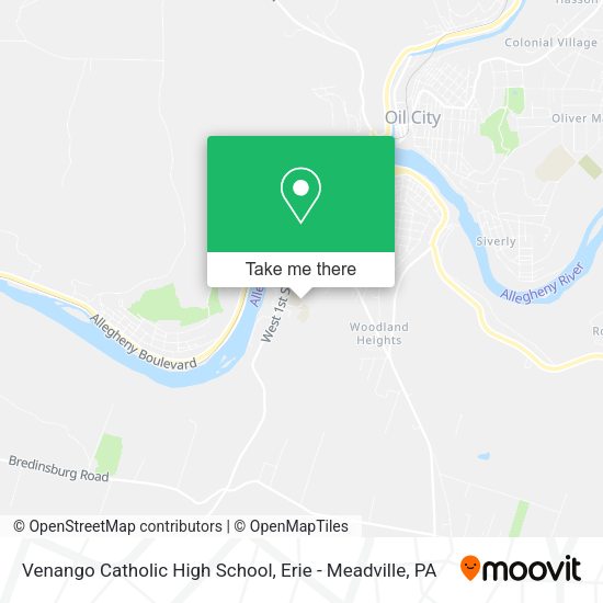 Venango Catholic High School map