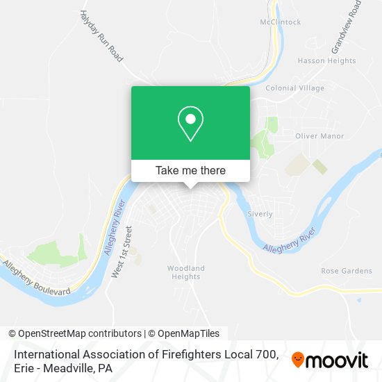 Mapa de International Association of Firefighters Local 700