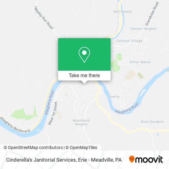 Cinderella's Janitorial Services map