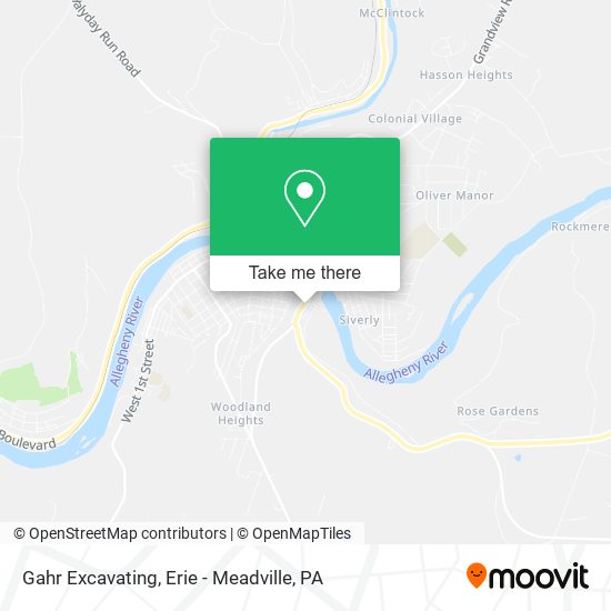 Gahr Excavating map