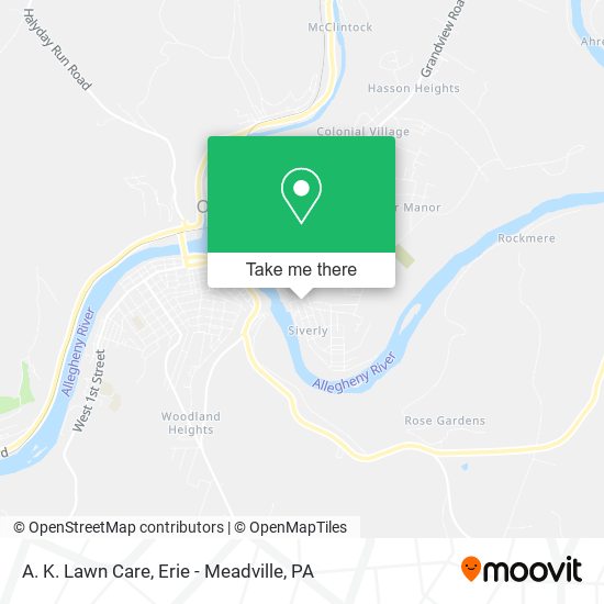 Mapa de A. K. Lawn Care