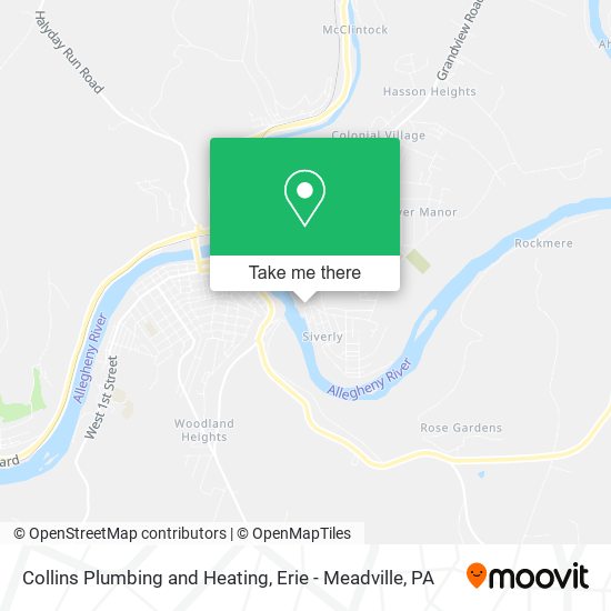 Collins Plumbing and Heating map