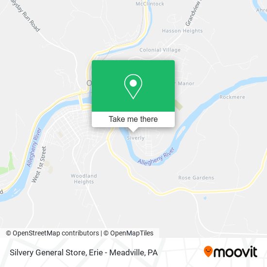 Silvery General Store map