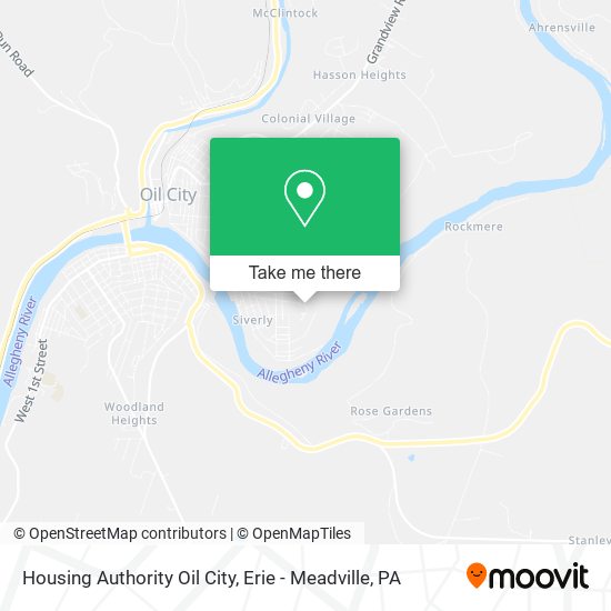Housing Authority Oil City map