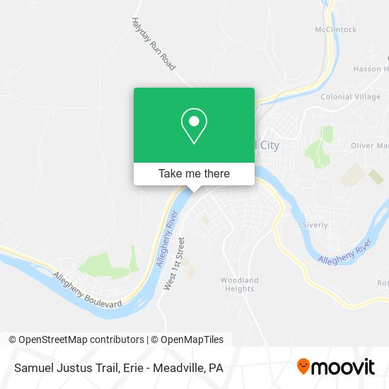 Samuel Justus Trail map