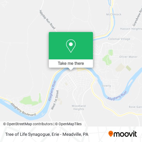 Mapa de Tree of Life Synagogue