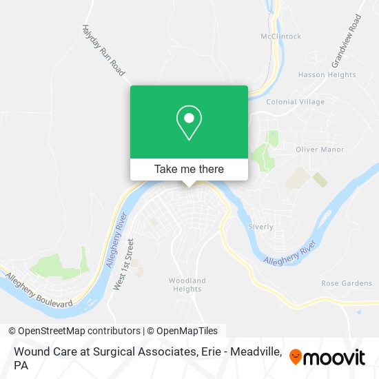 Mapa de Wound Care at Surgical Associates