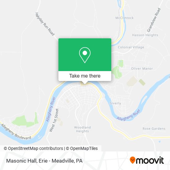 Mapa de Masonic Hall