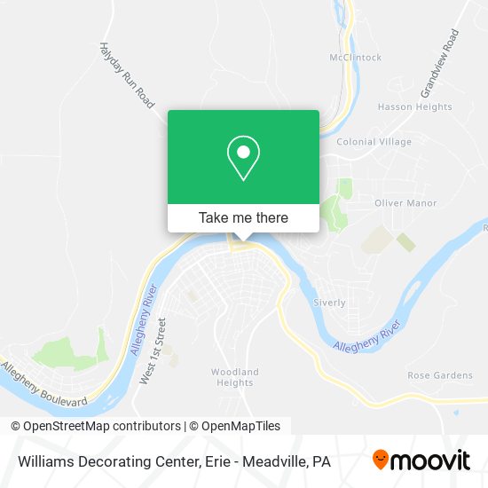 Mapa de Williams Decorating Center