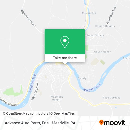 Advance Auto Parts map