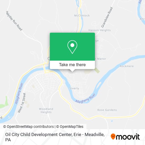 Mapa de Oil City Child Development Center