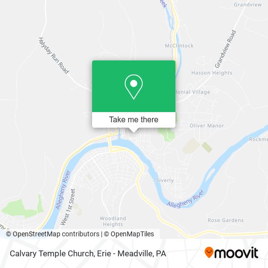 Calvary Temple Church map