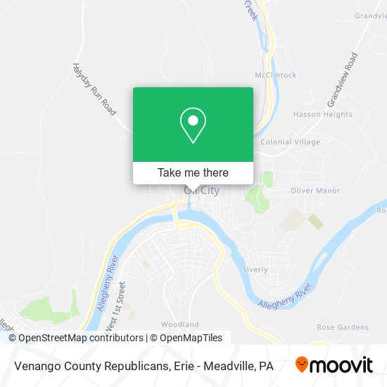Mapa de Venango County Republicans