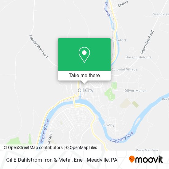 Gil E Dahlstrom Iron & Metal map