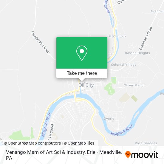 Mapa de Venango Msm of Art Sci & Industry