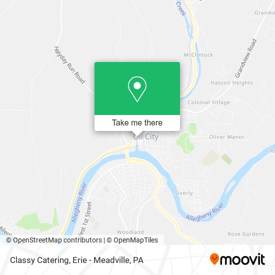 Classy Catering map