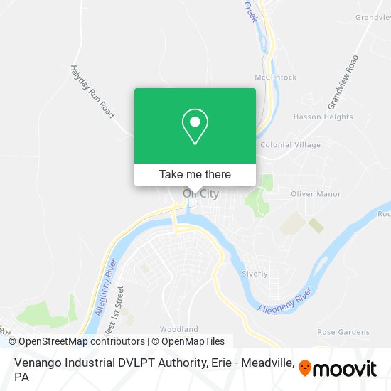 Venango Industrial DVLPT Authority map