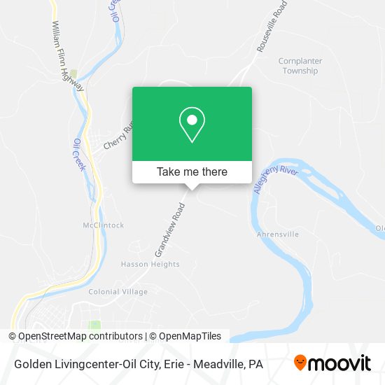 Golden Livingcenter-Oil City map