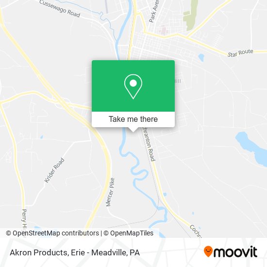 Akron Products map