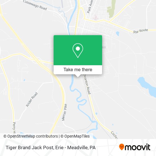 Tiger Brand Jack Post map