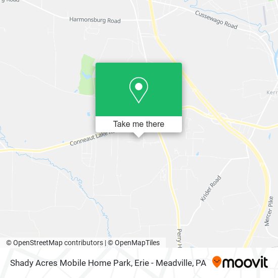 Mapa de Shady Acres Mobile Home Park