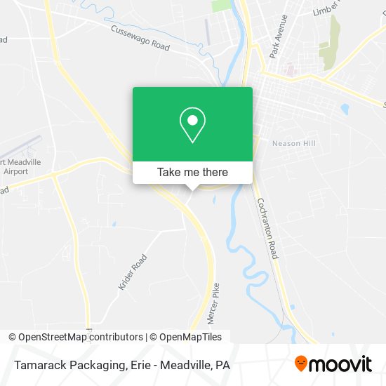Mapa de Tamarack Packaging