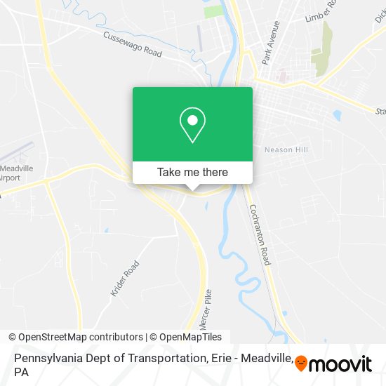 Pennsylvania Dept of Transportation map