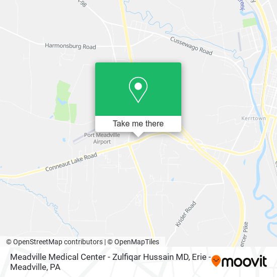 Meadville Medical Center - Zulfiqar Hussain MD map