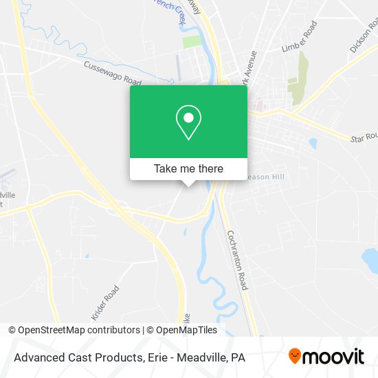 Advanced Cast Products map
