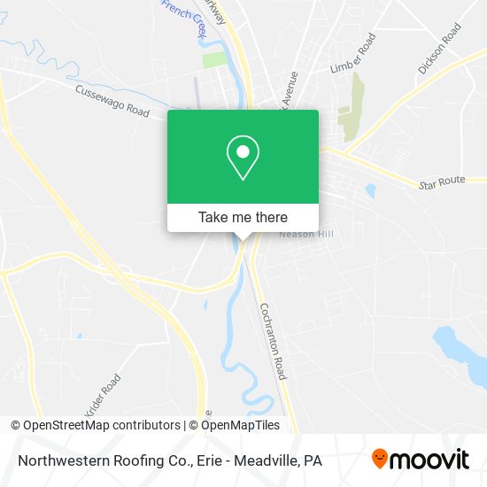 Northwestern Roofing Co. map