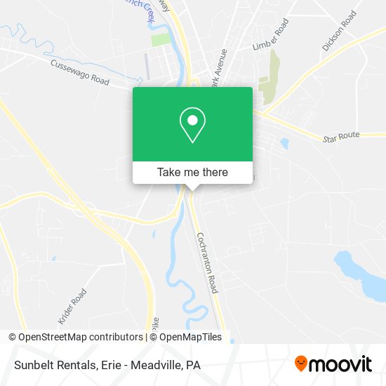 Sunbelt Rentals map