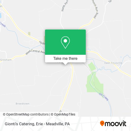 Gionti's Catering map