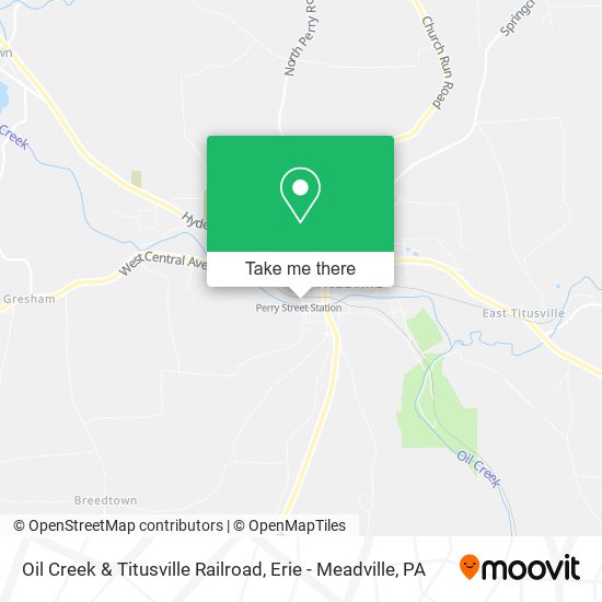 Oil Creek & Titusville Railroad map