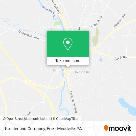 Kreider and Company map