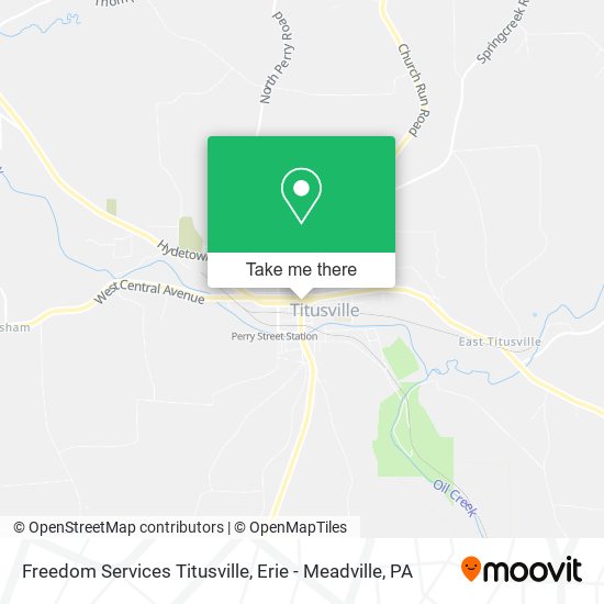 Freedom Services Titusville map